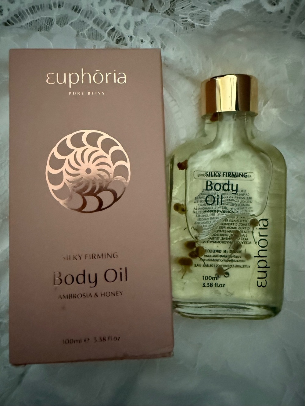 Euphoria Silky Firming Body Oil - Pink (Ambrosia & Honey)